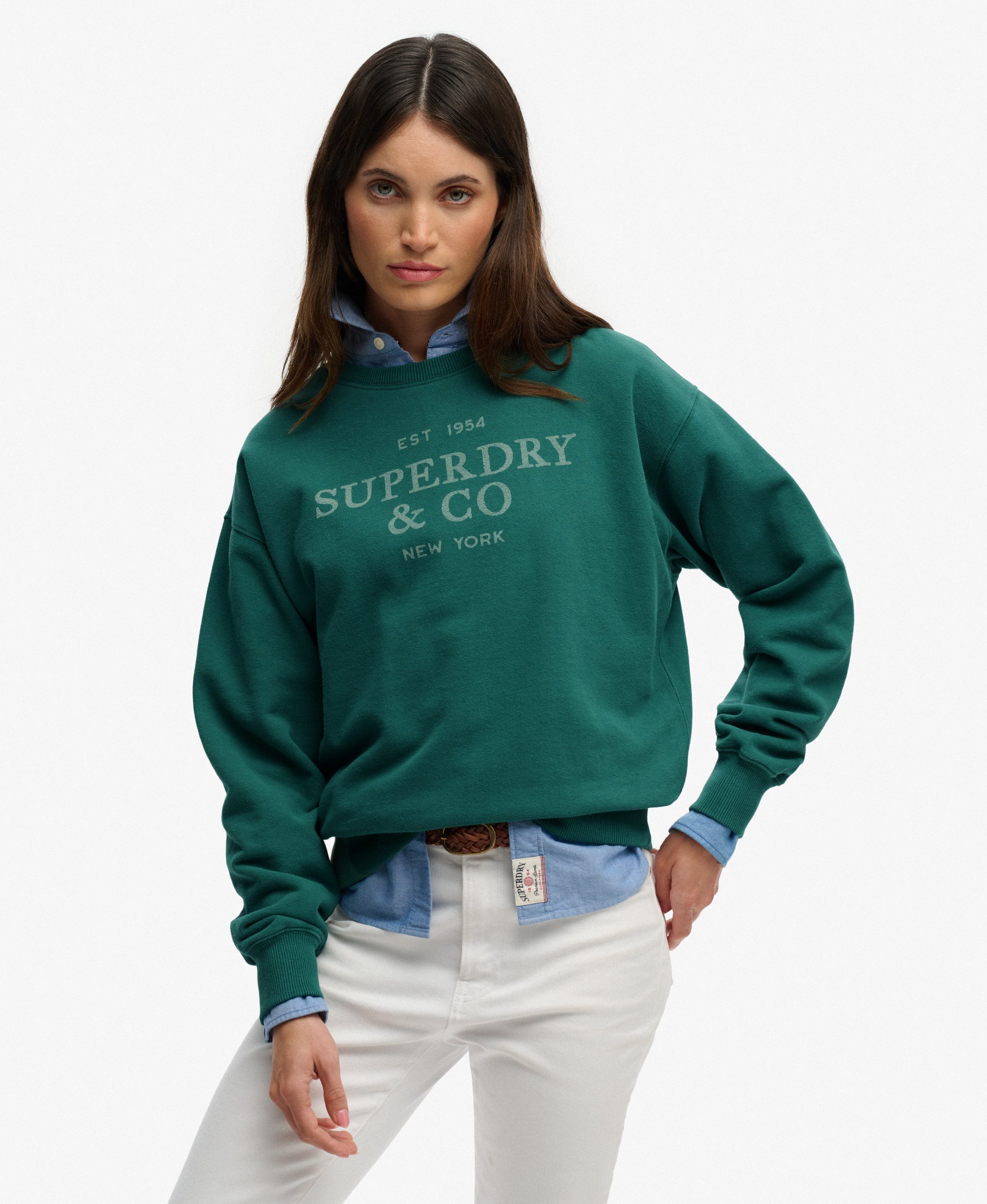 Sweatshirt Luxe Casual Coupe Décontractée, SUPERDRY