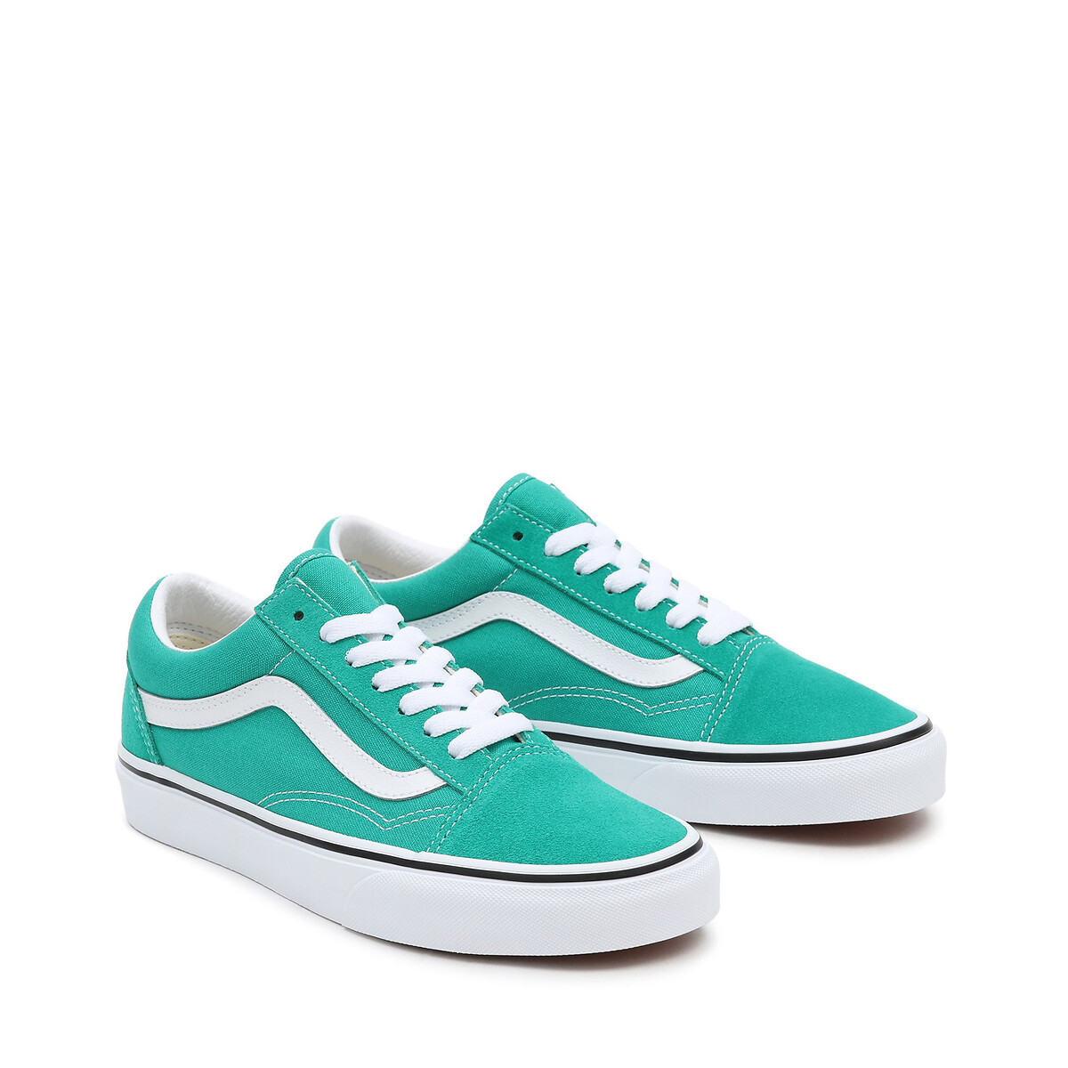 turquoise green vans