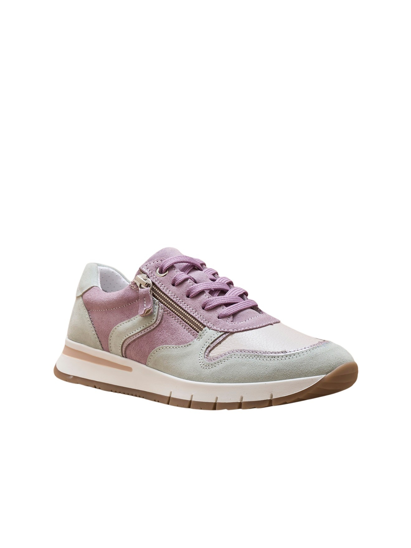Baskets zip et lacets bicolore, PEDICONFORT