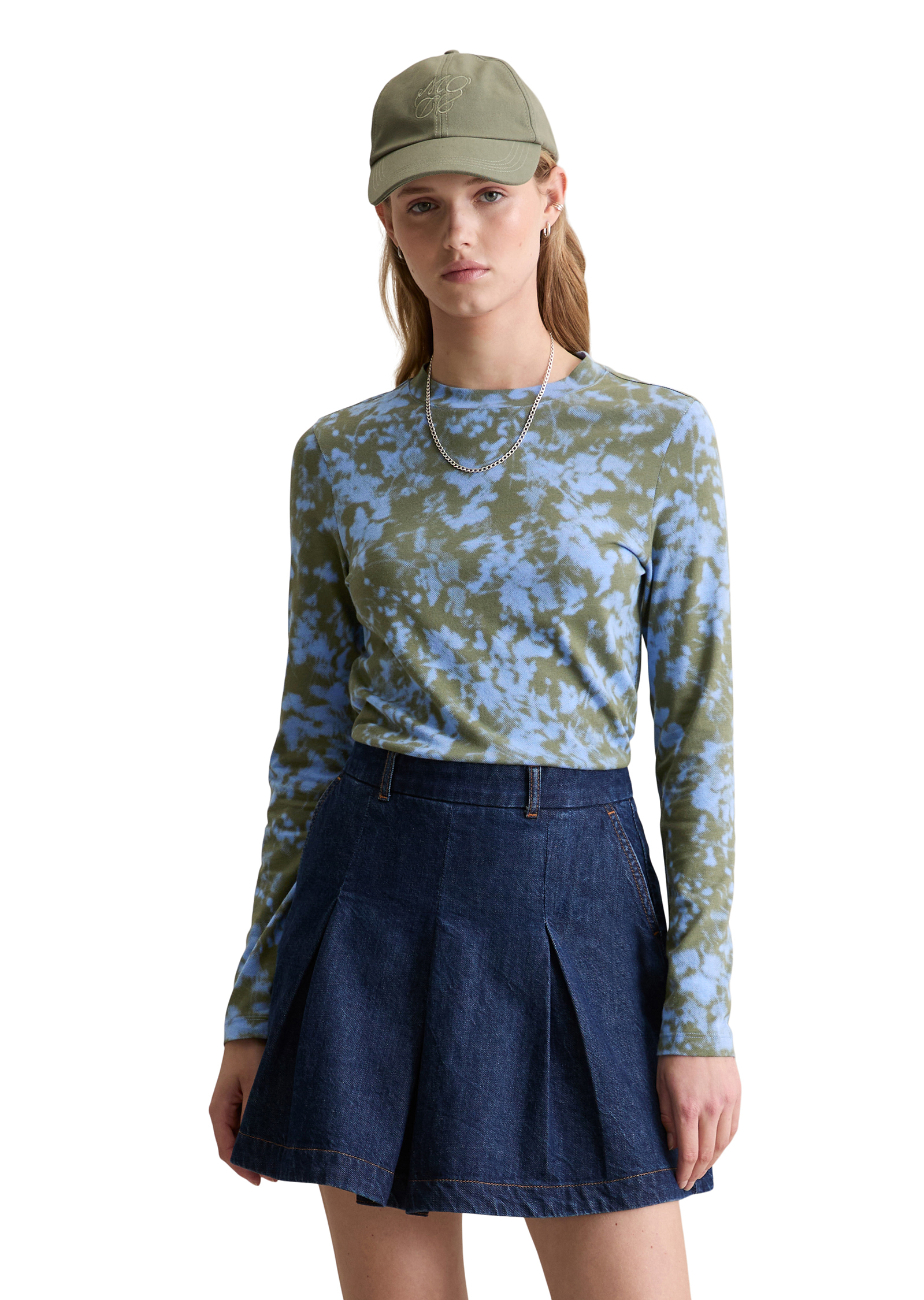 T-shirt long slim en jersey imprimé, MARC O’POLO DENIM