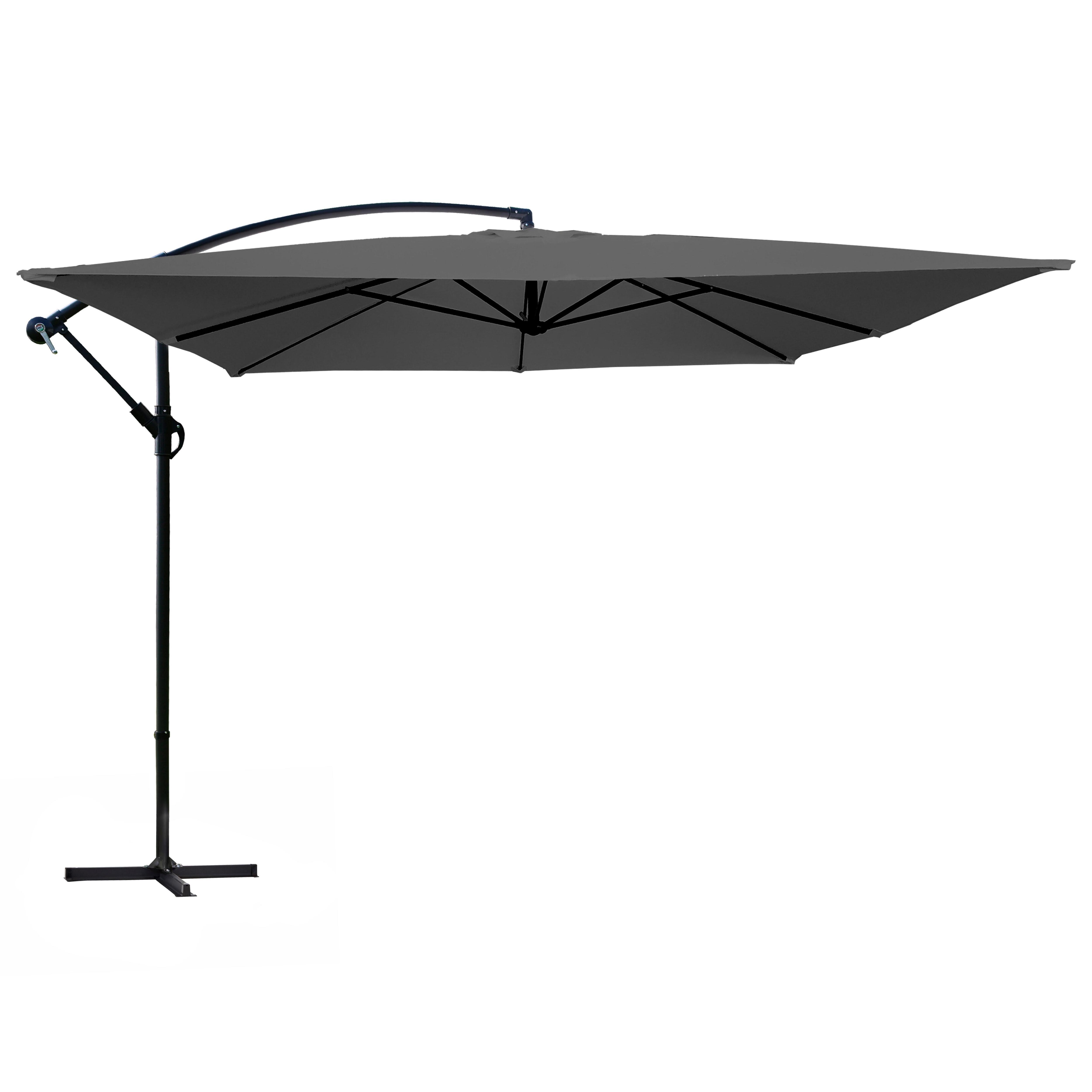 Parasol déporté carré 3x3m, GENOVA, OVIALA