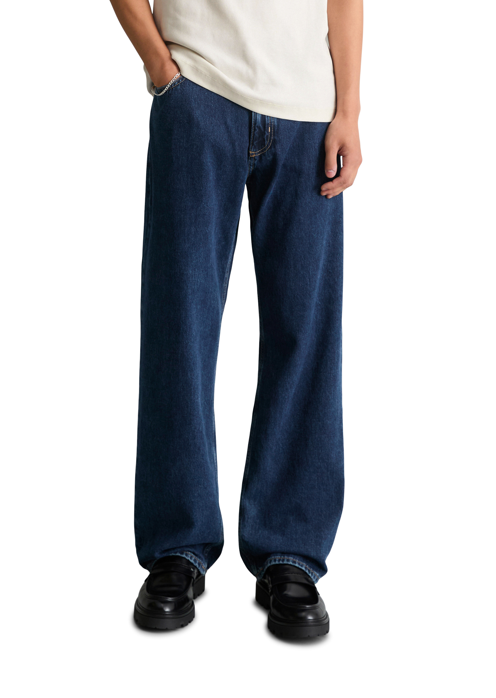 Jeans modèle Sten large en pur coton bio, MARC O’POLO DENIM
