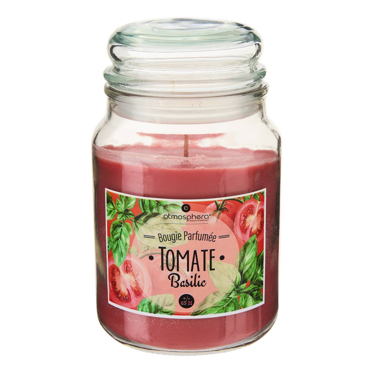 Bougie parfumée en grand pot verre à couvercle ELOA, ATMOSPHERA