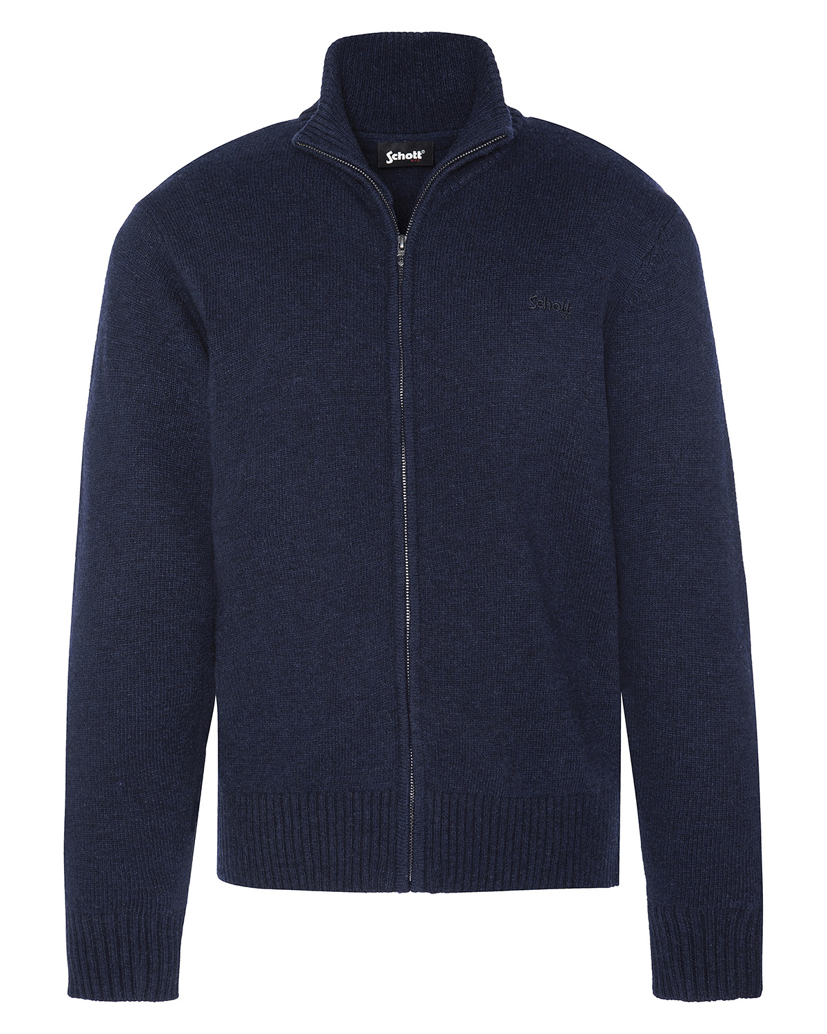 Cardigan zippé en lambswool, SCHOTT