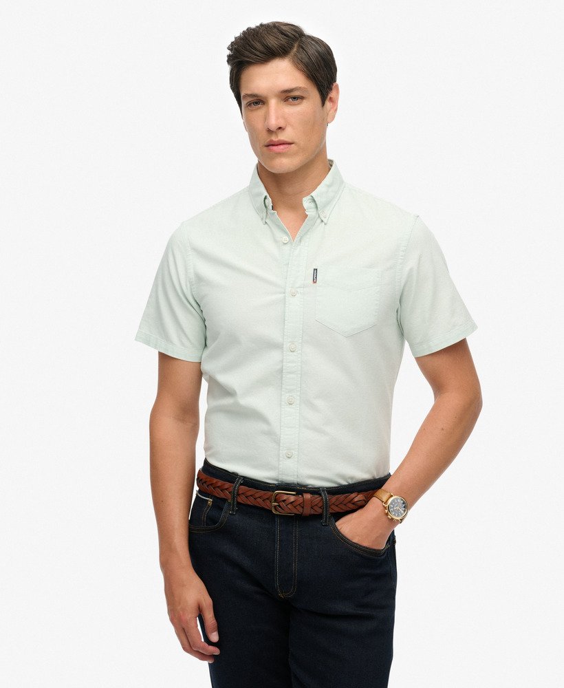 Chemise Oxford Manches Courtes Coupe Classique, SUPERDRY