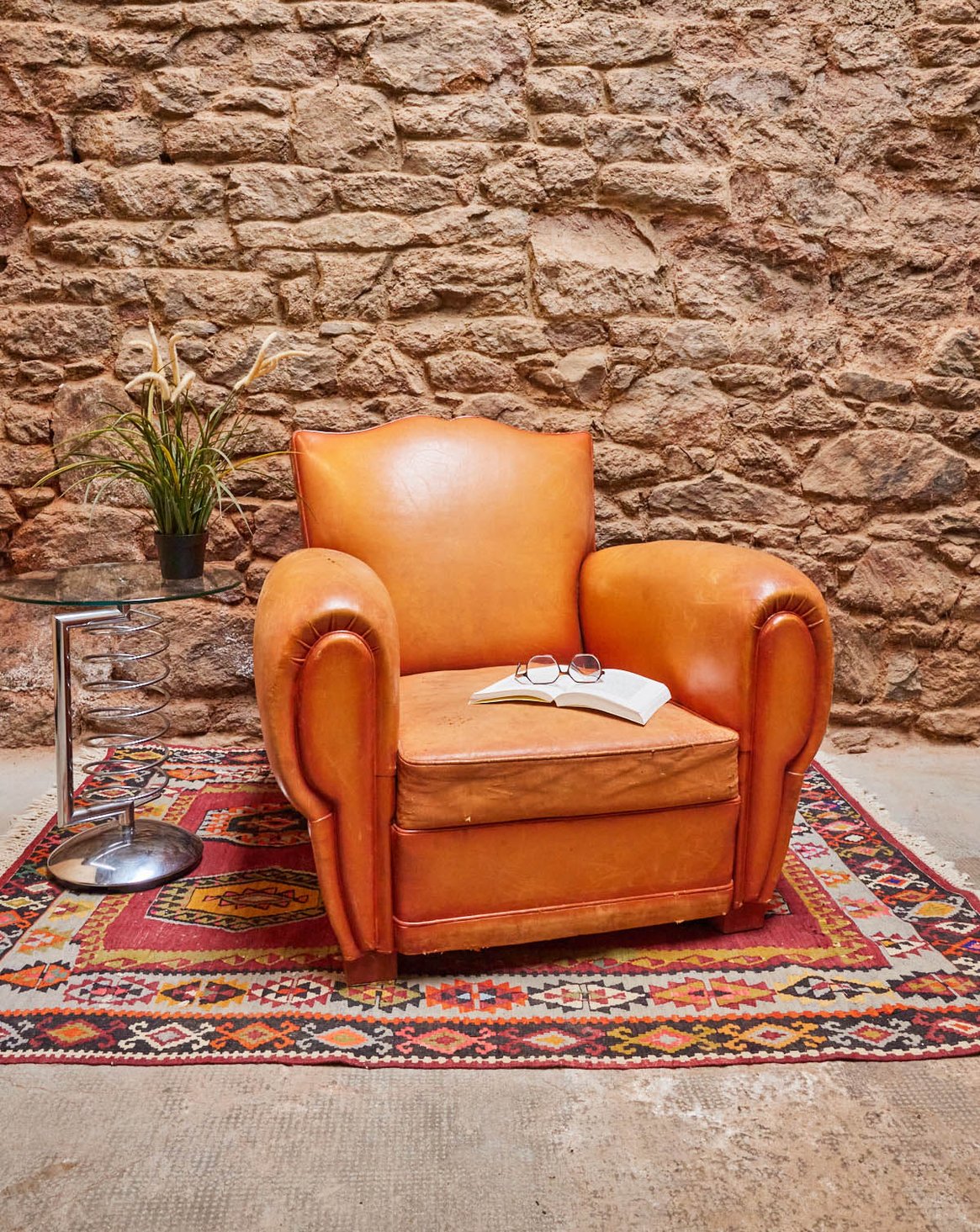 Fauteuil club des années 30 Ernest N°810 - Bon état, DEBONGOUT