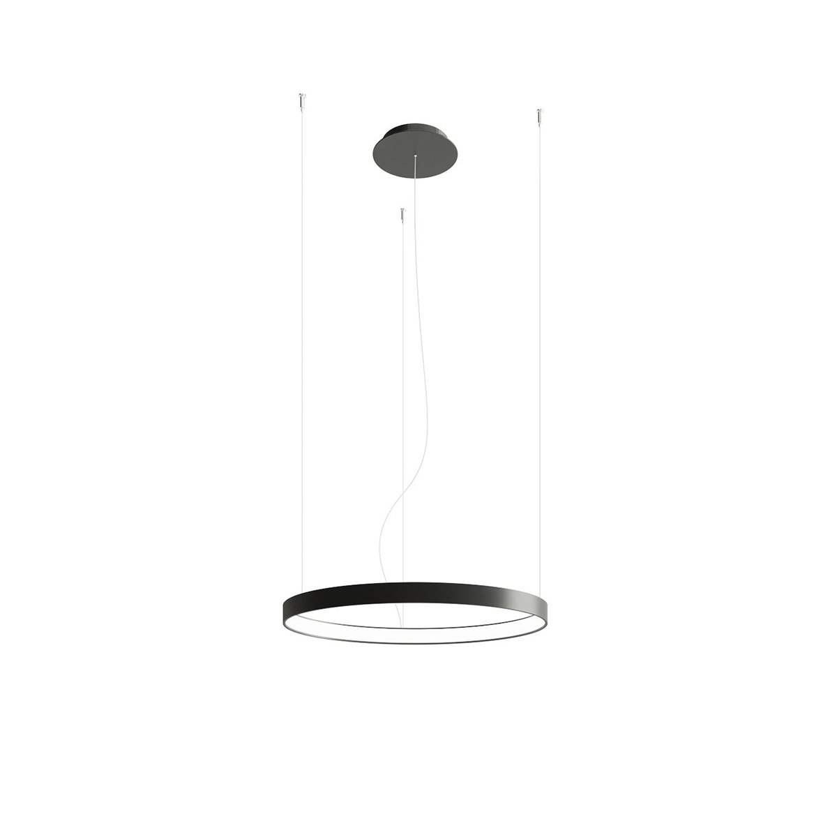 Lustre Aluminium Noir LED 1 Rio, EDEN