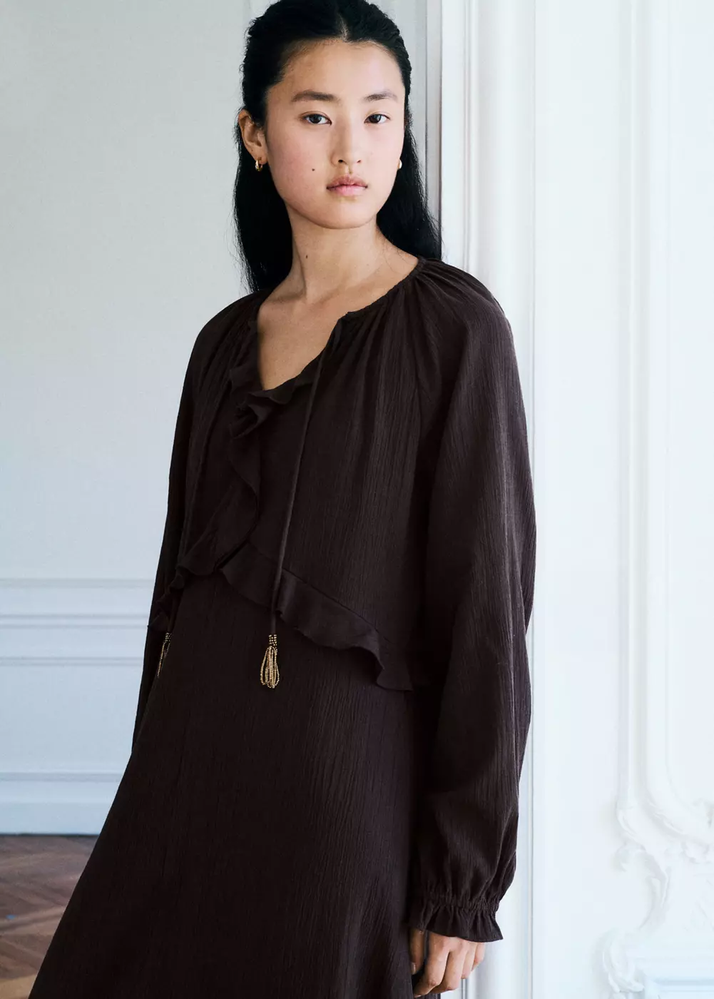 Robe texturée volants, MANGO TEEN
