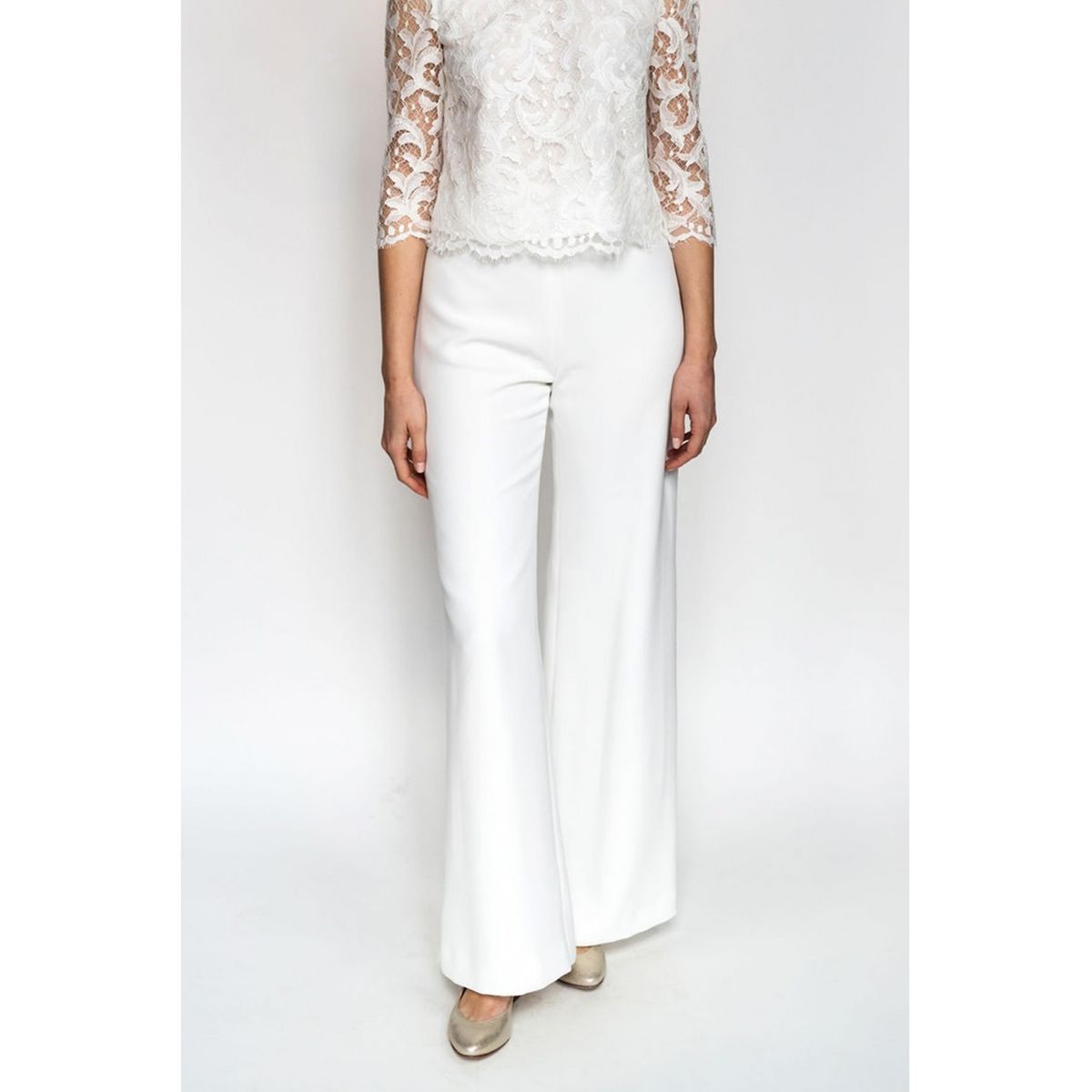 Pantalon Bloomer Dentelle Blanc Pour Bébé 3 Mois - Baptême, Mariage, Floriane
