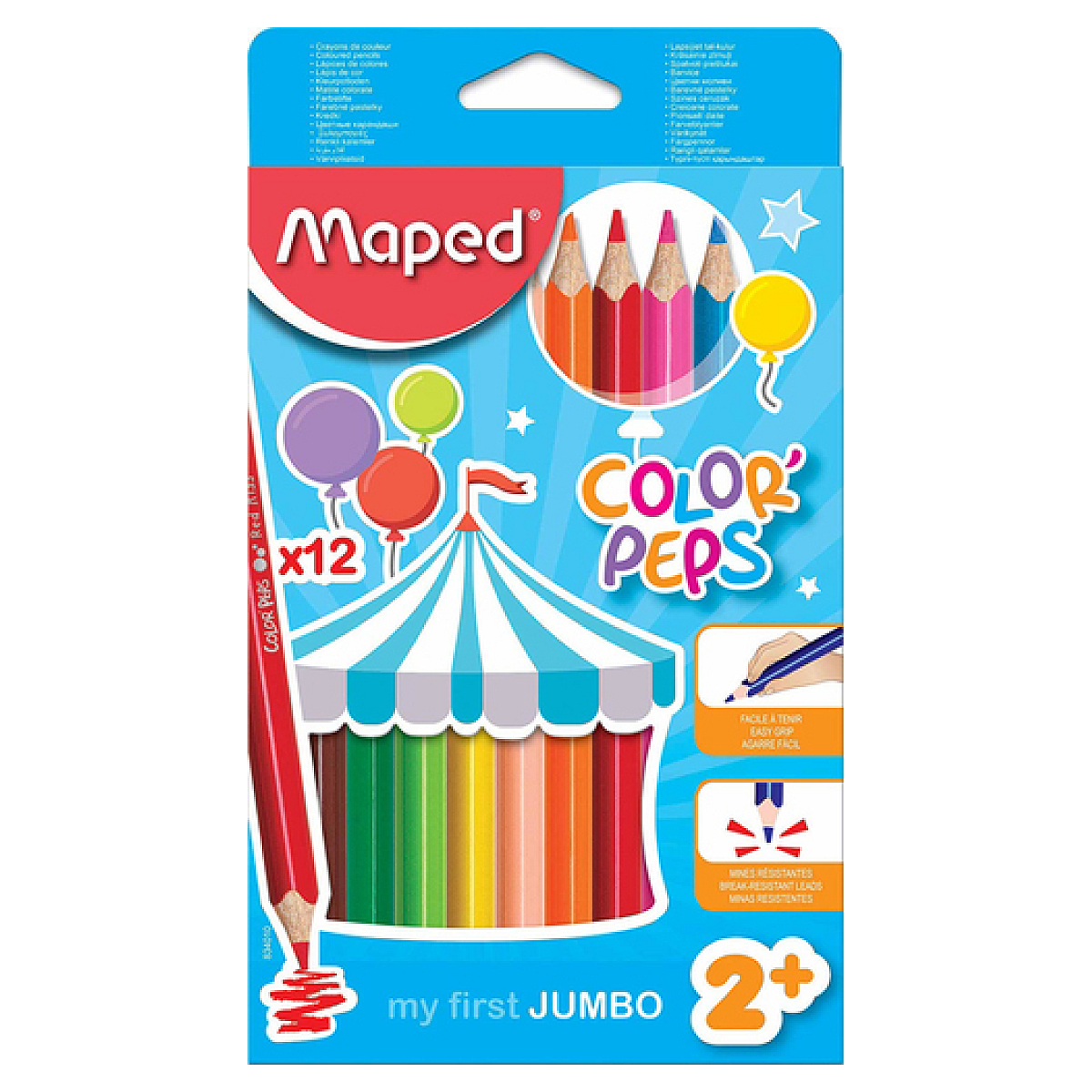 - Crayons Jumbo 12 pieces, MAPED