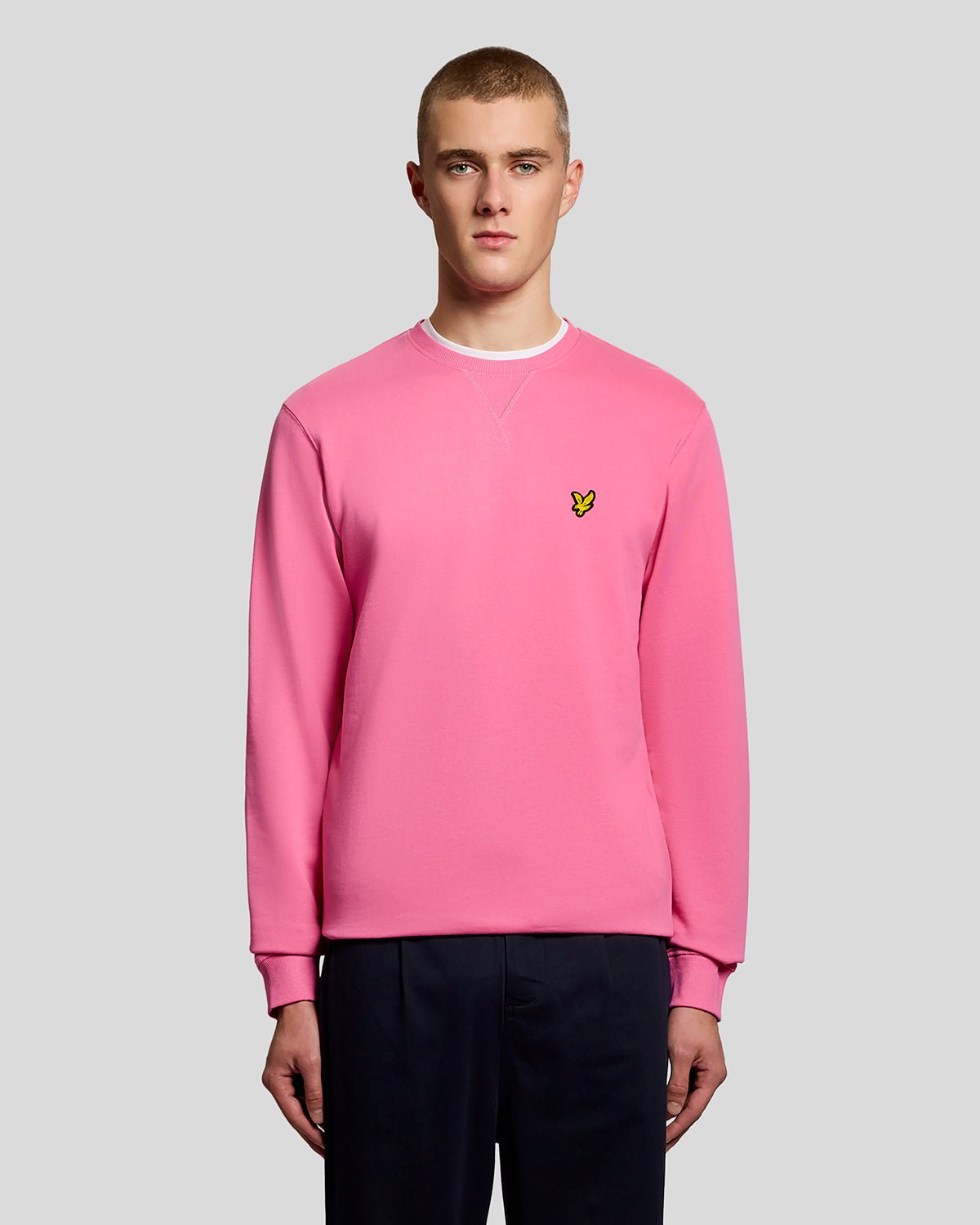 Sweat-shirt col rond en coton, LYLE & SCOTT