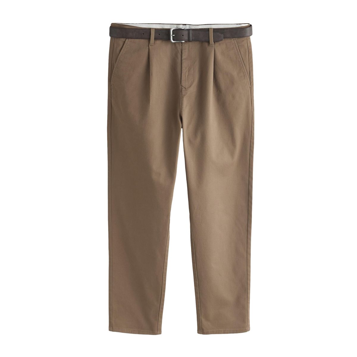 Pantalon chino plissé avec ceinture, NEXT