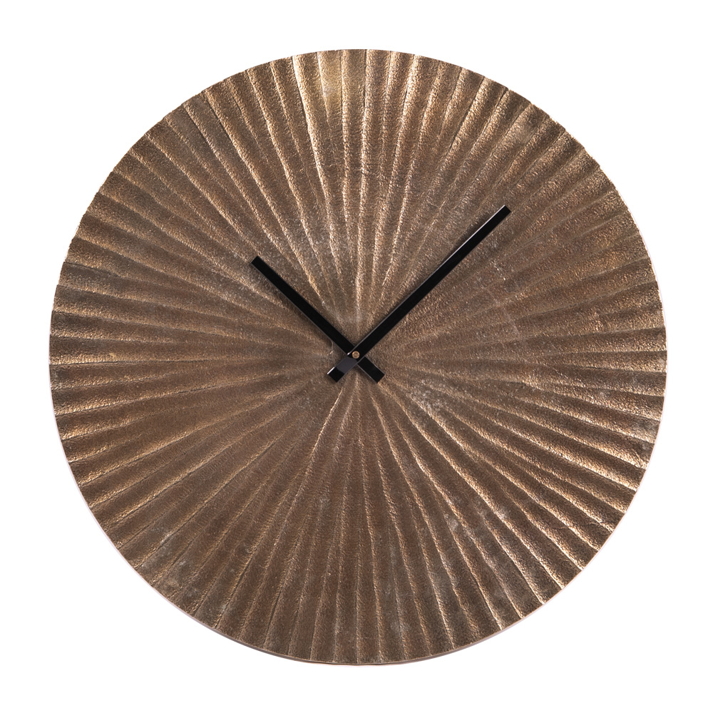 Horloge en métal soleil or 45 cm - HORLOGE, TABLE PASSION