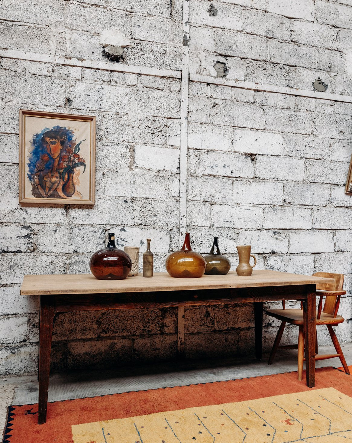 Table de ferme en bois Romy N°333 - Bon état, DEBONGOUT