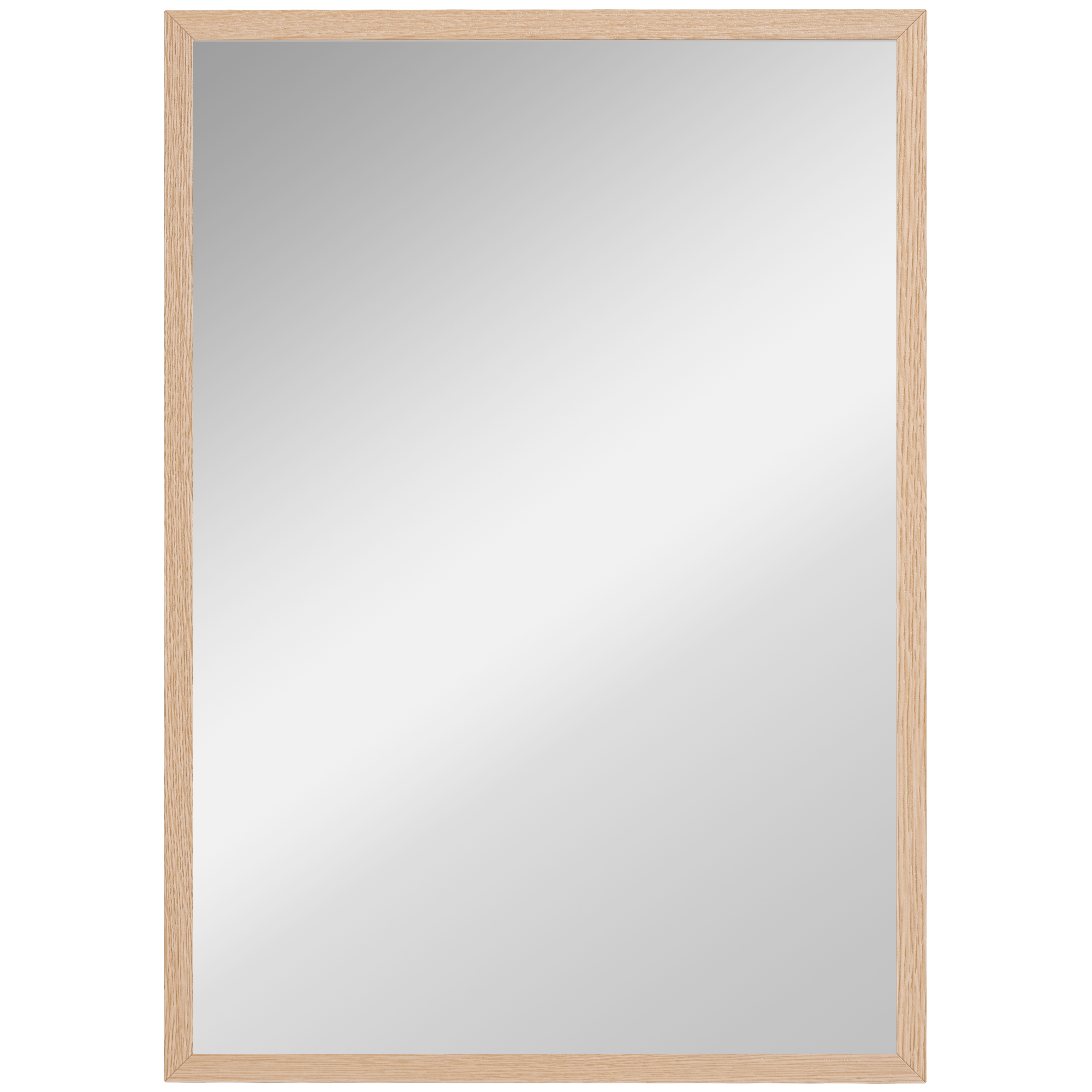 Miroir mural Verre Bois naturel, HOMCOM