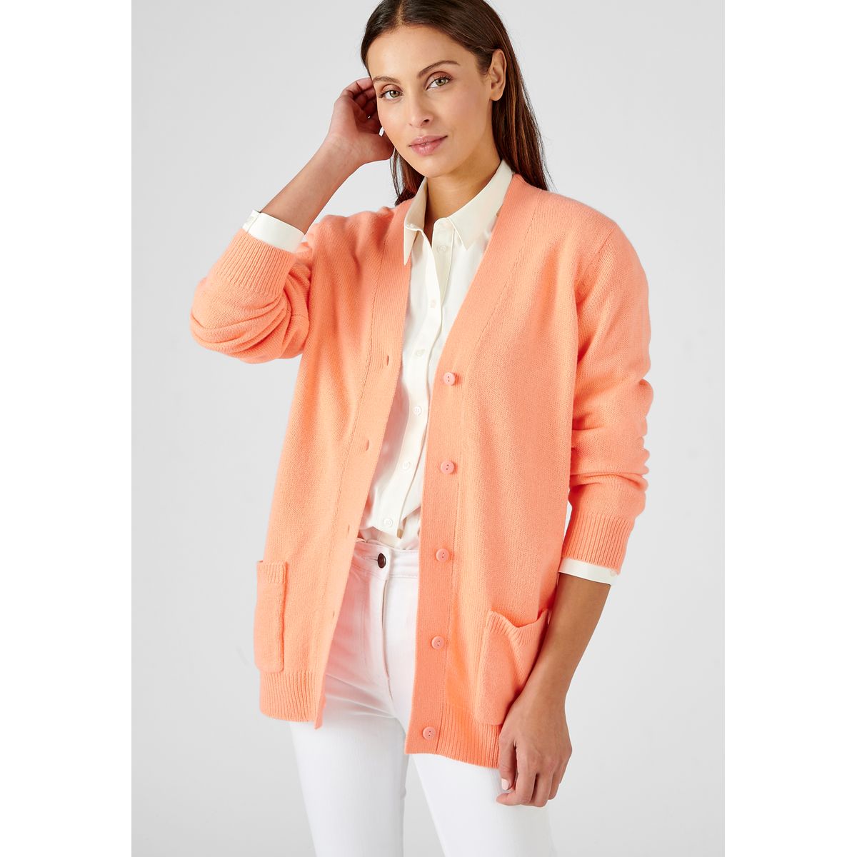 Gilet femme best sale rose pale