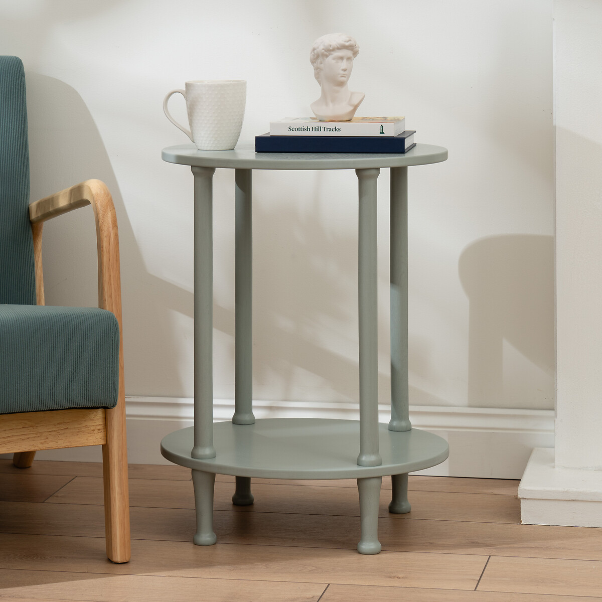 Sequoia Two-Tier Oval Side Table, SO'HOME