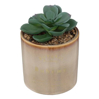 Plante artificielle "Bota" - pot en céramique - H14 cm ATMOSPHERA