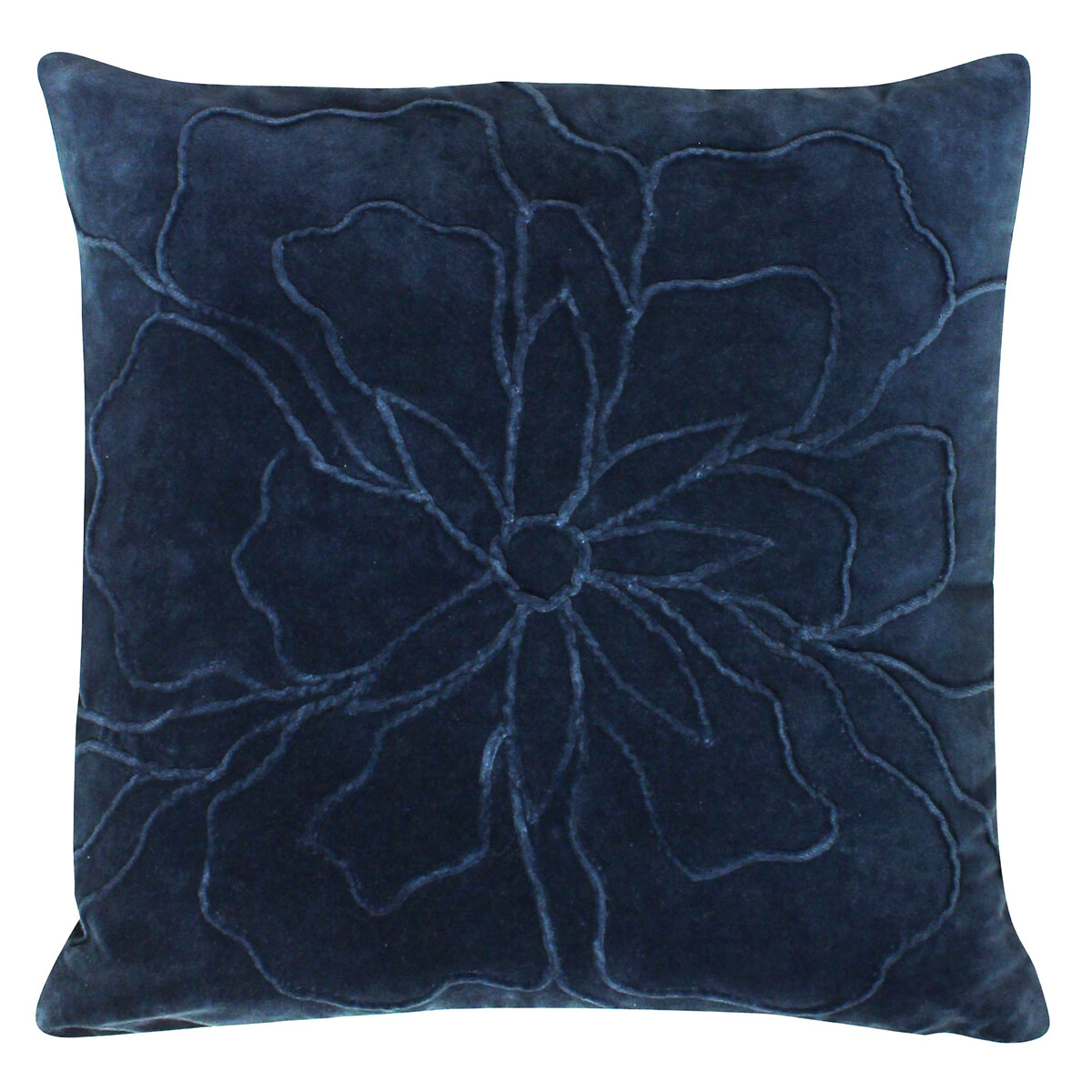 Angeles Floral Cotton Velvet Filled Cushion 45x45cm, FURN.