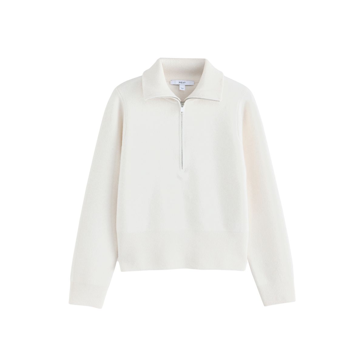 Pull ultra-doux à col cheminée zippé, NEXT