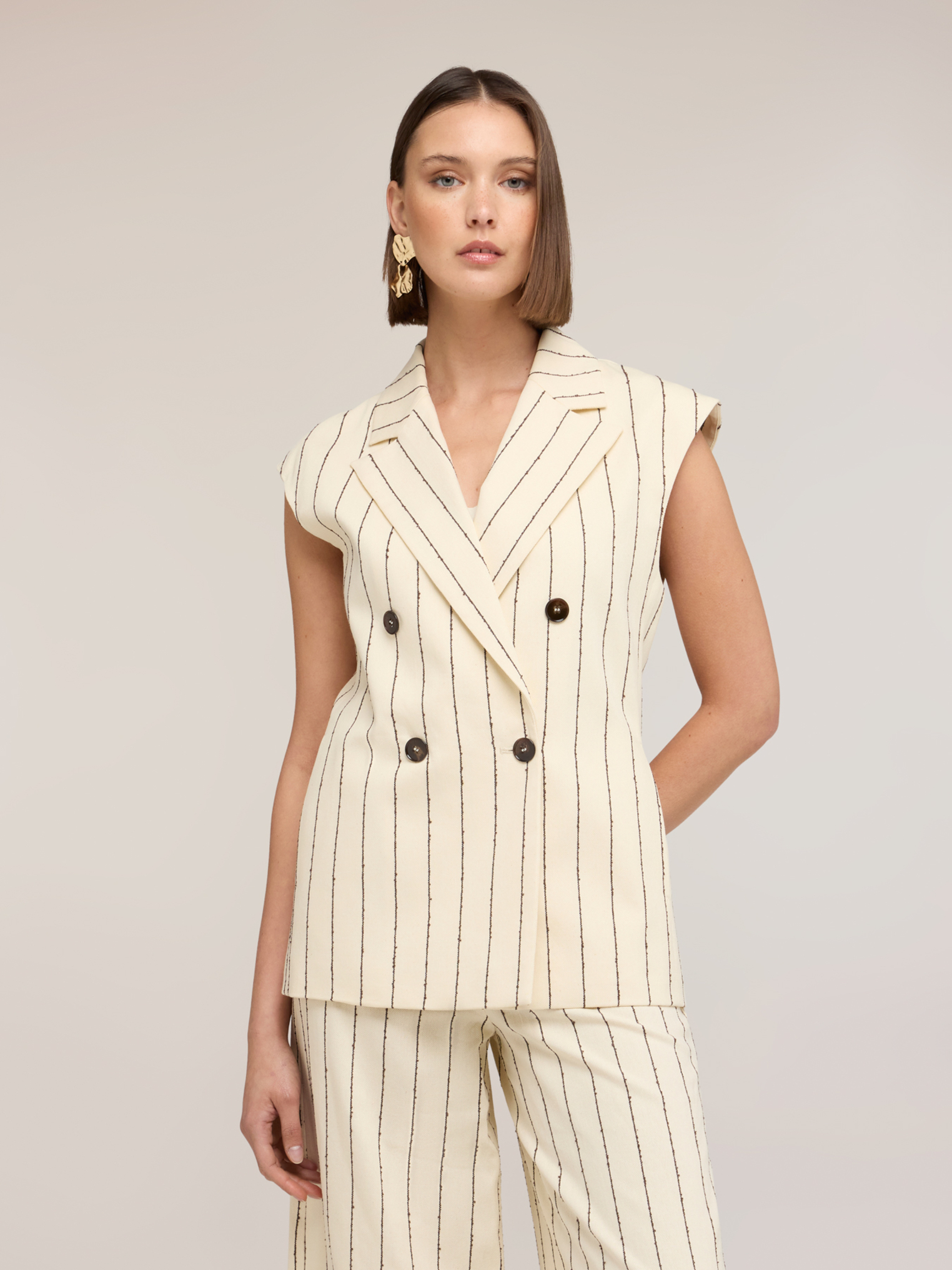 Gilet à rayures tennis The Tailoring Lab, MOTIVI