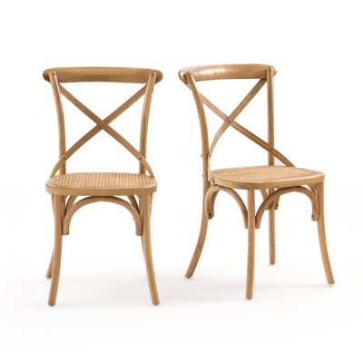 Set of 2 Cedak oak cross-back chairs LA REDOUTE INTERIEURS