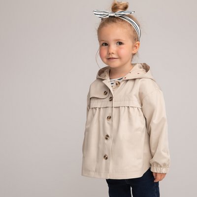 Mid-Season Hooded Trench Coat in Cotton Mix LA REDOUTE COLLECTIONS