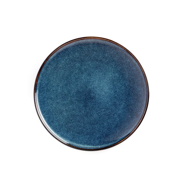 Set of 6 Onda Stoneware Flat Plates, blue, LA REDOUTE INTERIEURS