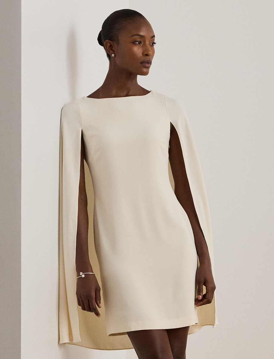 Robe de cocktail courte à cape, PETRA, LAUREN RALPH LAUREN