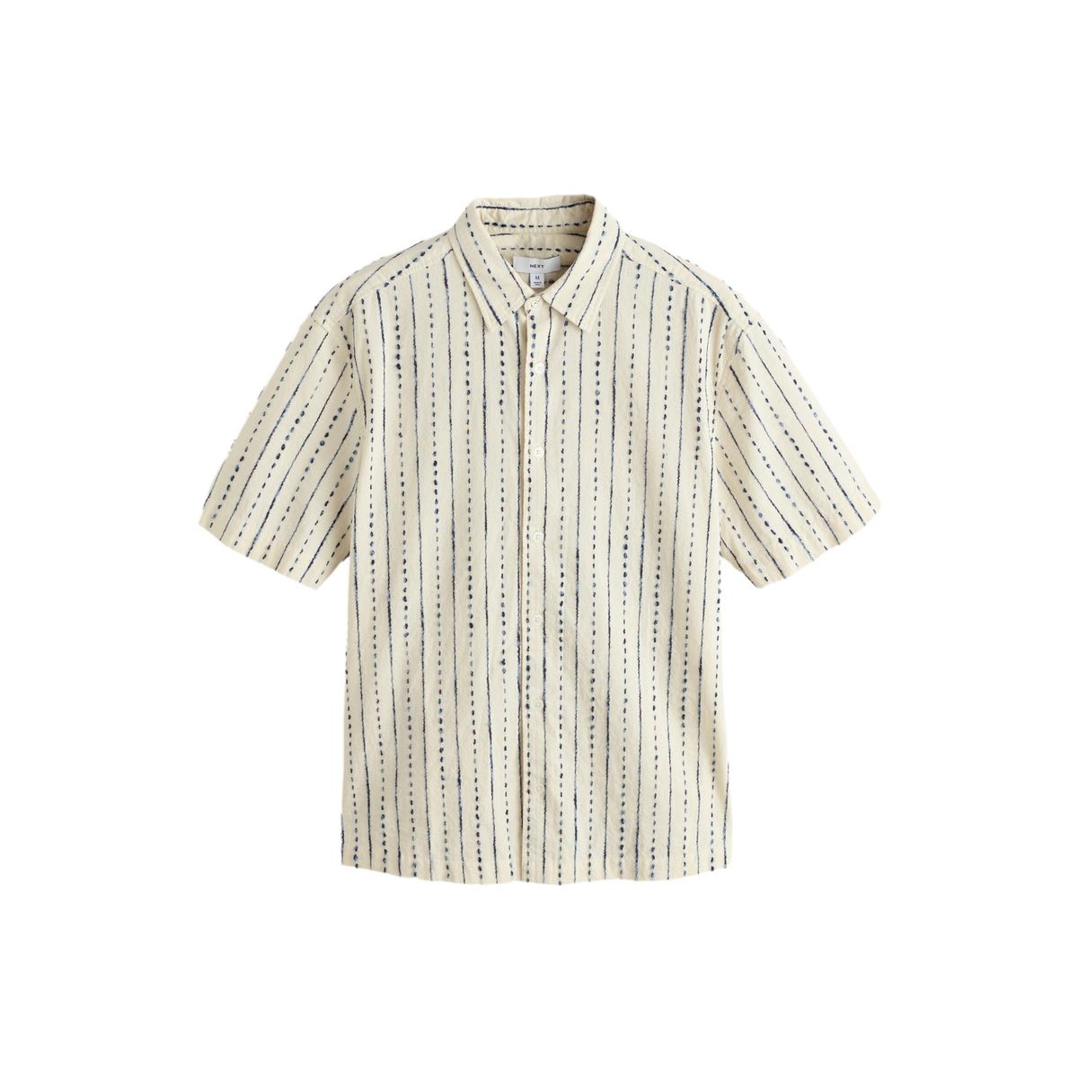 Chemise texturée à manches courtes et rayures, NEXT