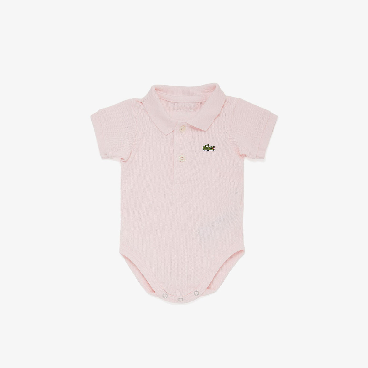 Body para beb em piqu de algod o com caixa rosa Lacoste La
