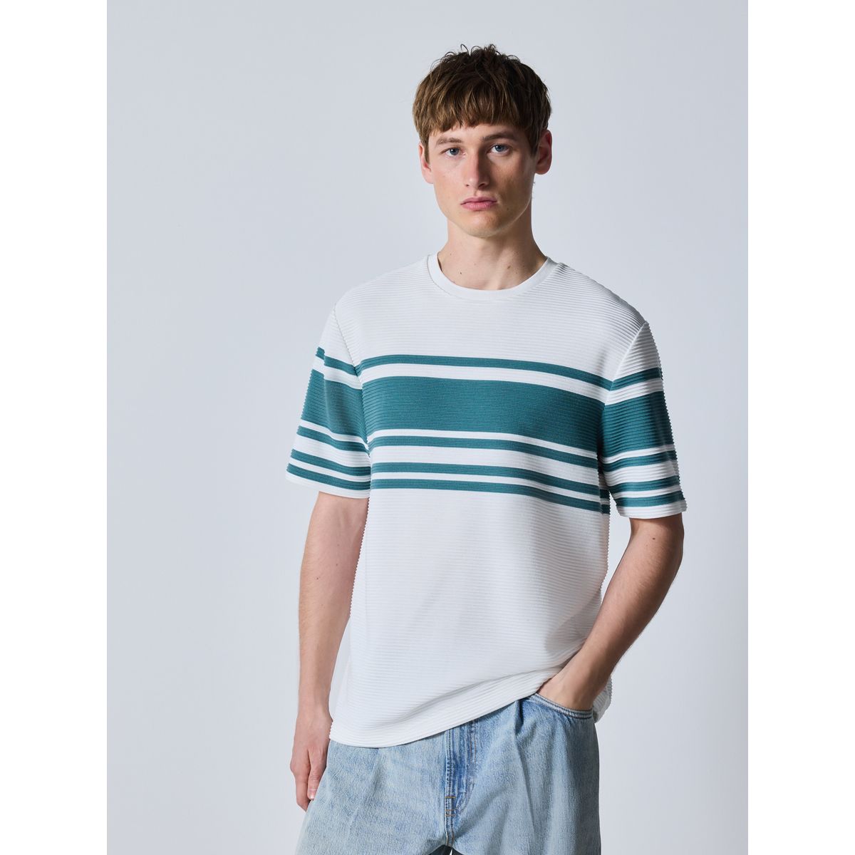T-shirt habillé color block, NEXT
