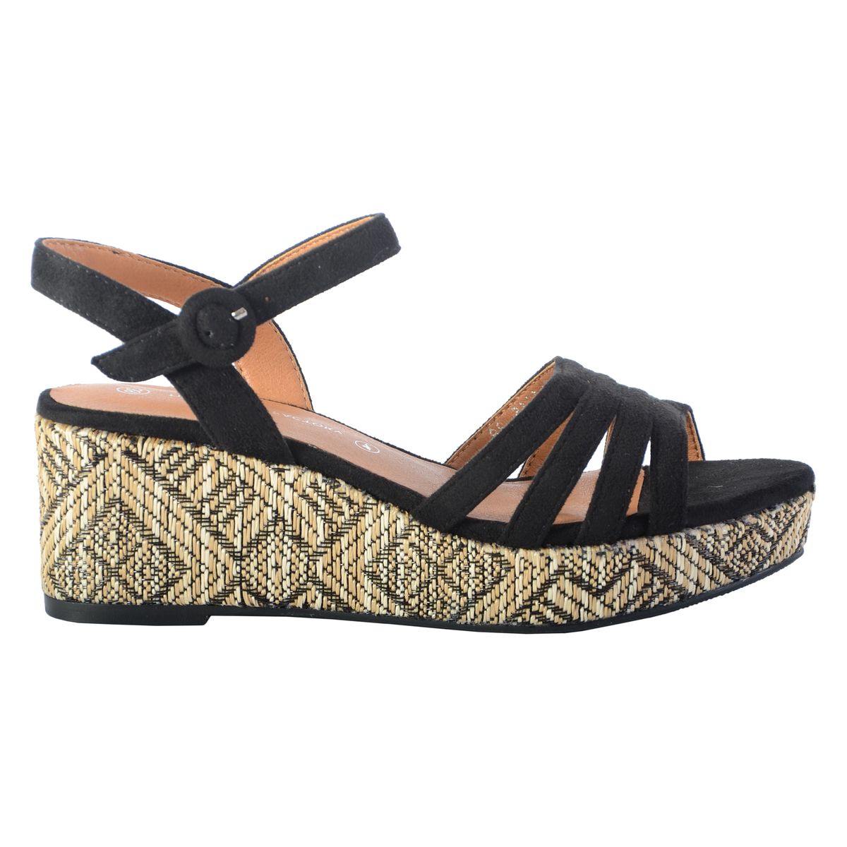 Chaussure toile discount femme talon compensé