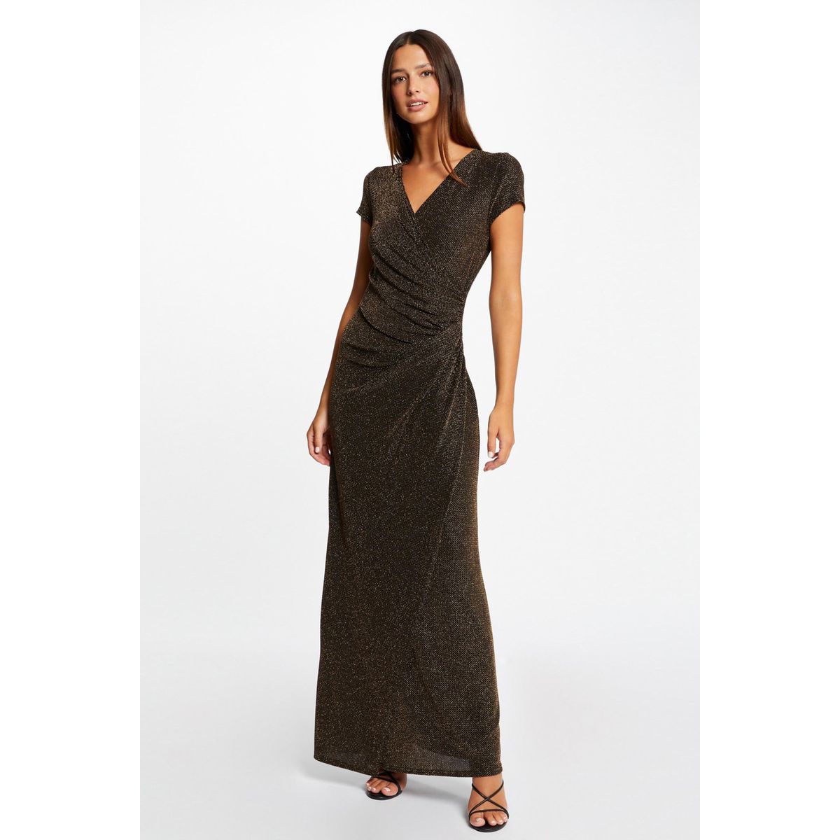 Robe longue avec on sale motif doré