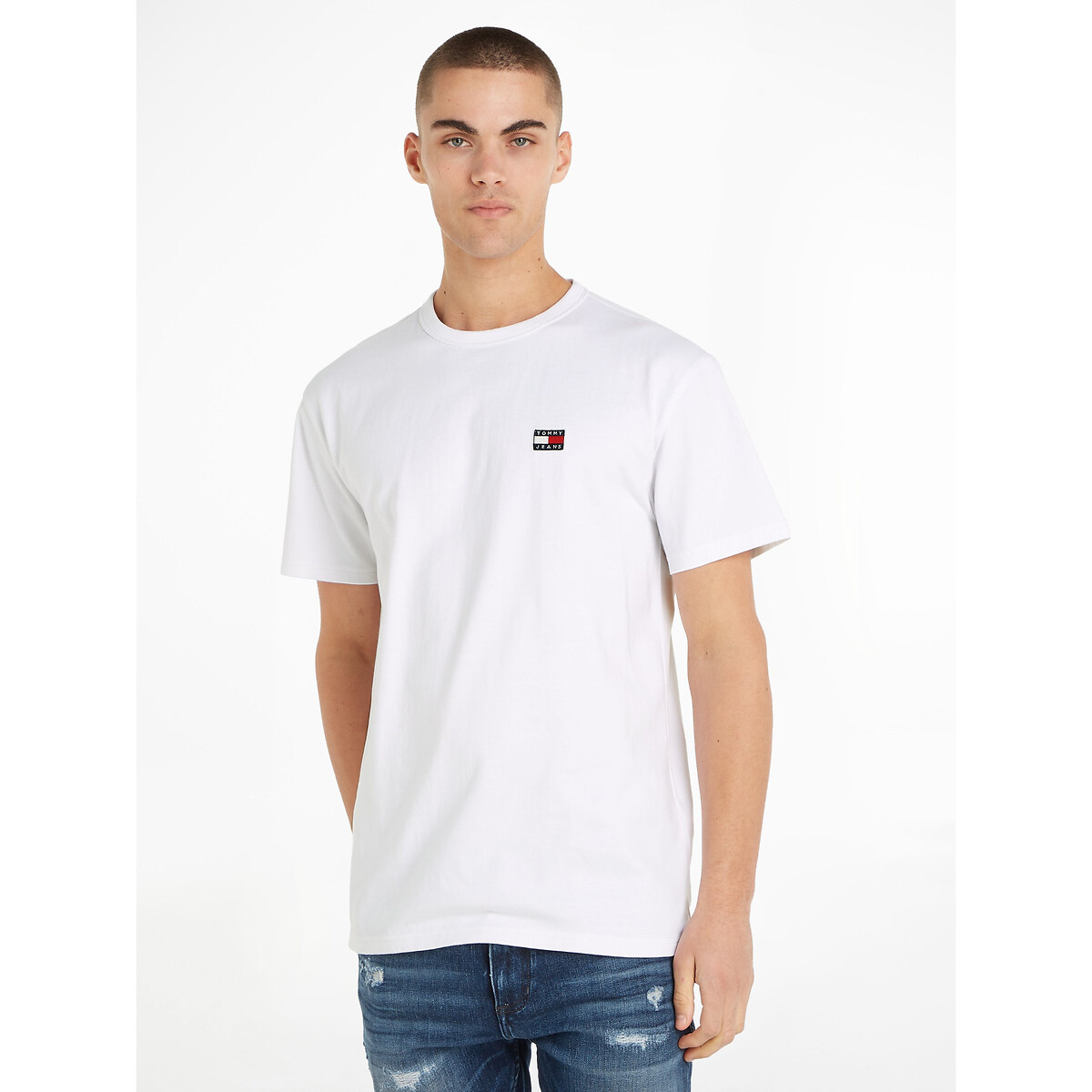 Camiseta recta con insignia de logo Tommy Jeans | La Redoute