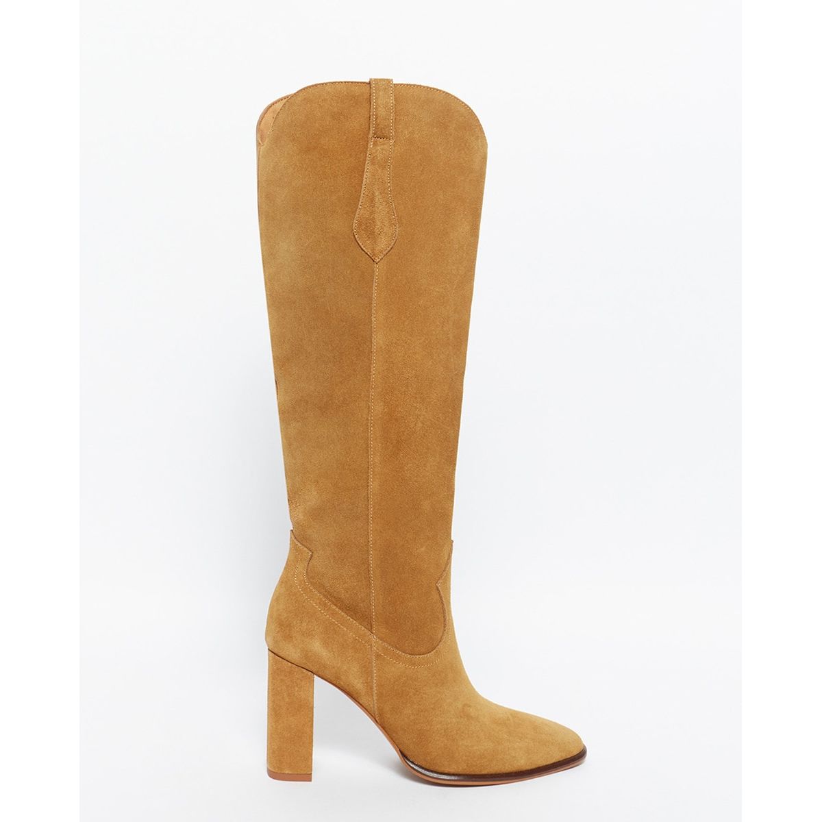 Bottes talon cro te de cuir camel Sfera La Redoute