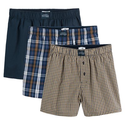 3er-Pack Boxershorts, Bio-Baumwolle LA REDOUTE COLLECTIONS
