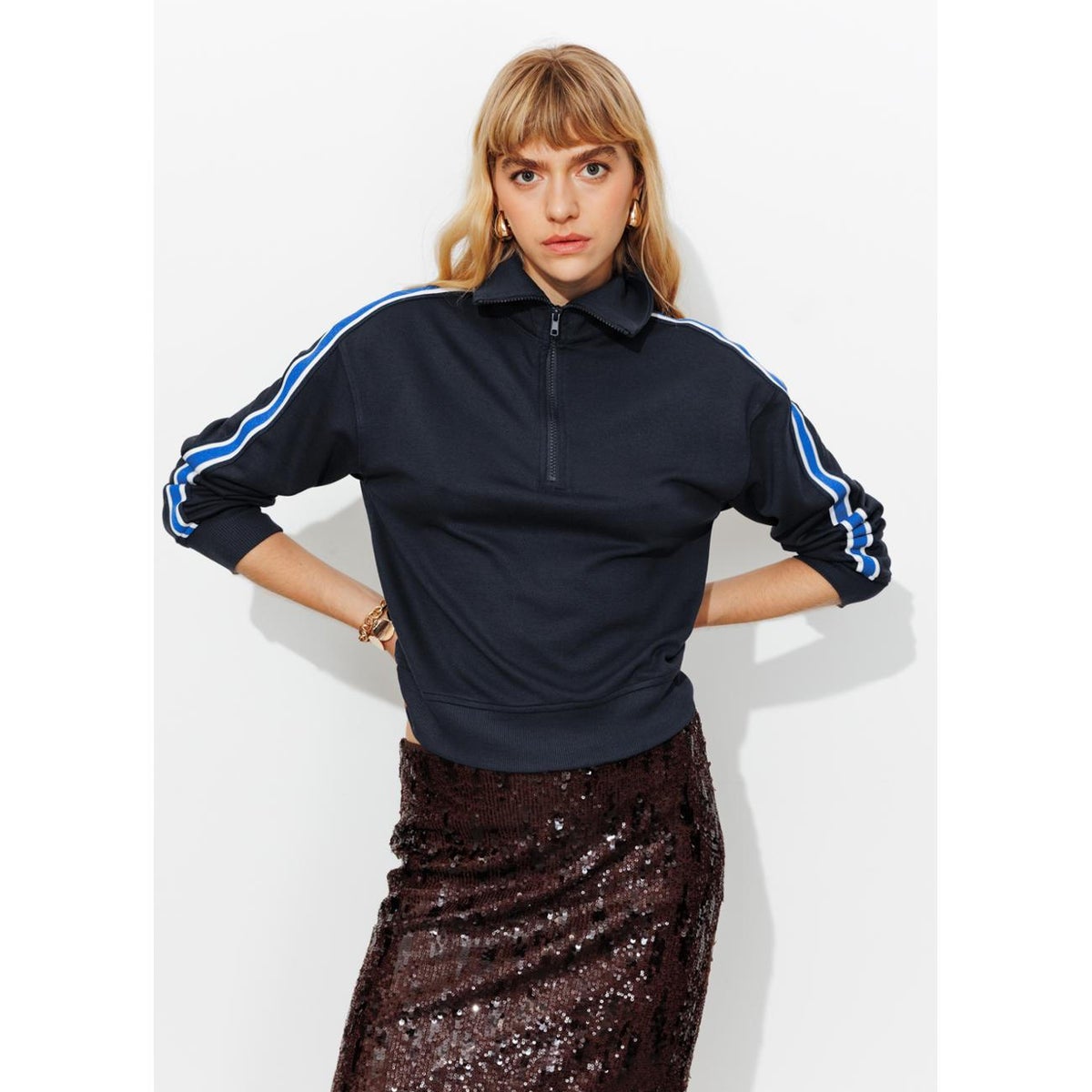 Sweat-shirt à bandes, PROMOD