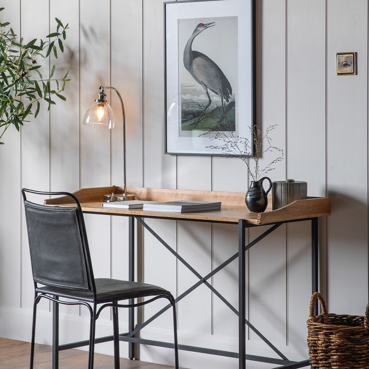 Siuri Industrial Oak Desk, SO'HOME
