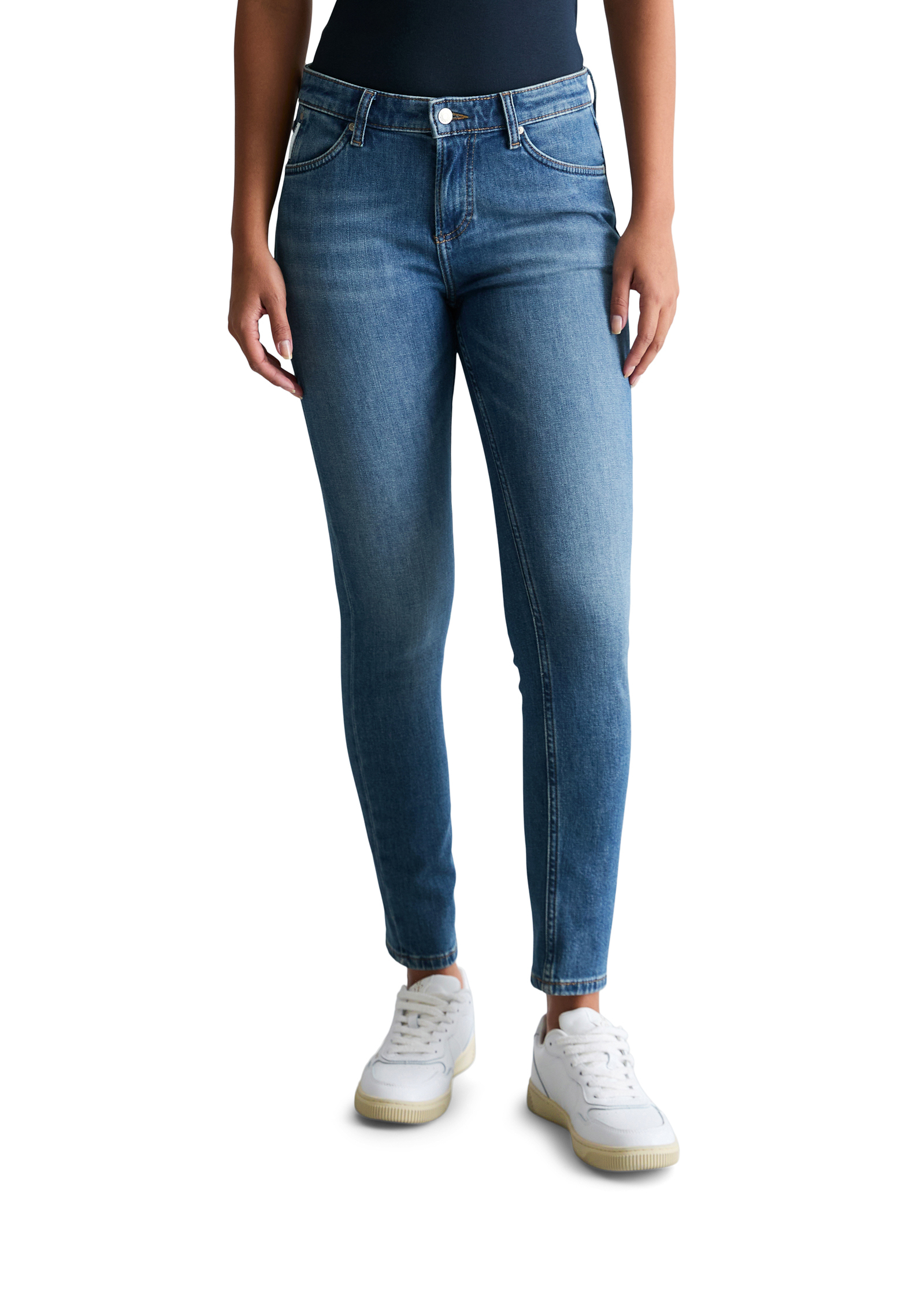 Jeans modèle Kaj skinny cropped en coton bio mélangé, MARC O’POLO DENIM