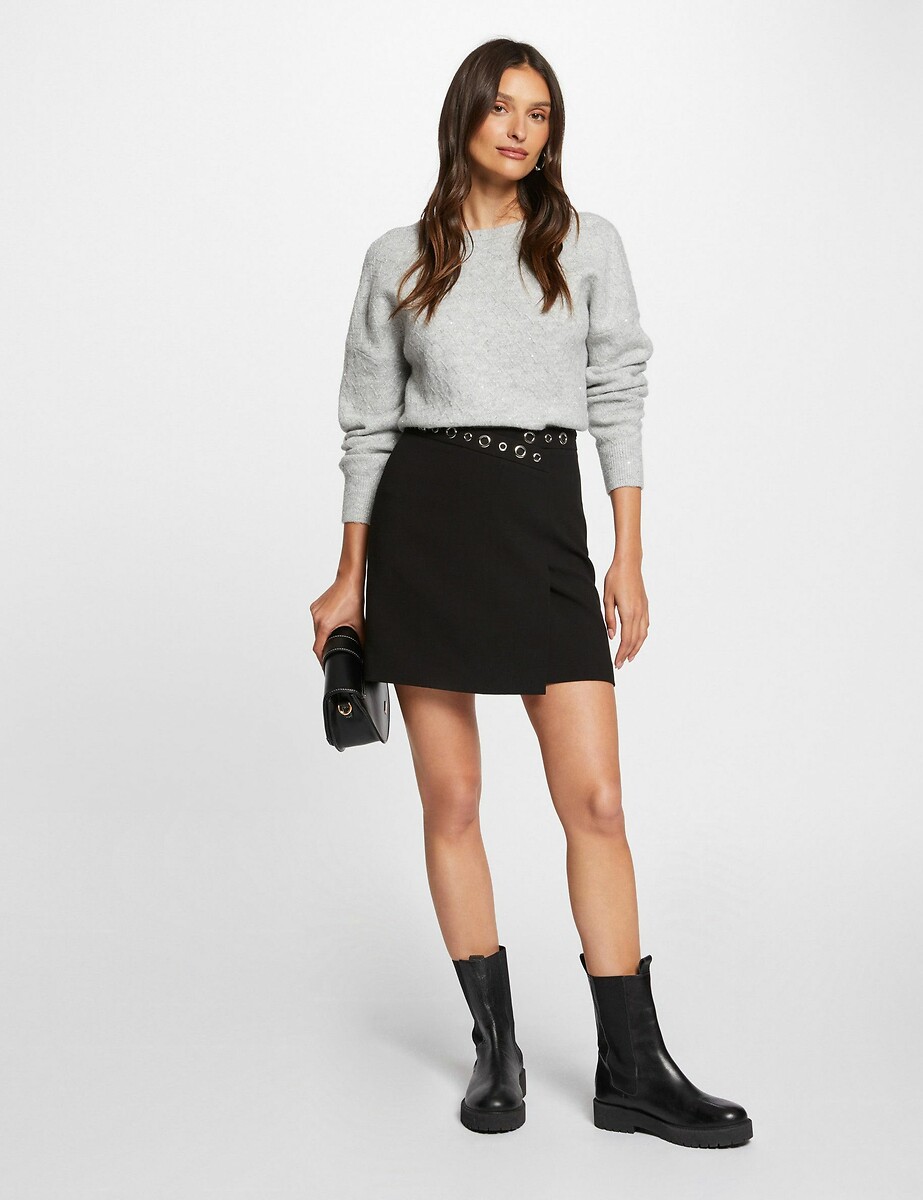 Jupe Noire En Jean Morgan De Toi - Taille 32/34 - Style Mini/Micro - Occasion Comme Neuve