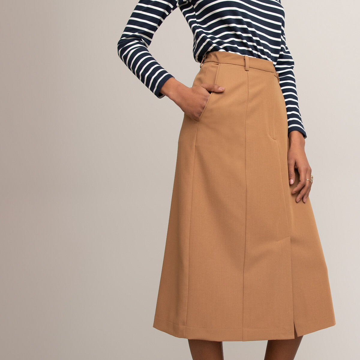 tan skirt a line