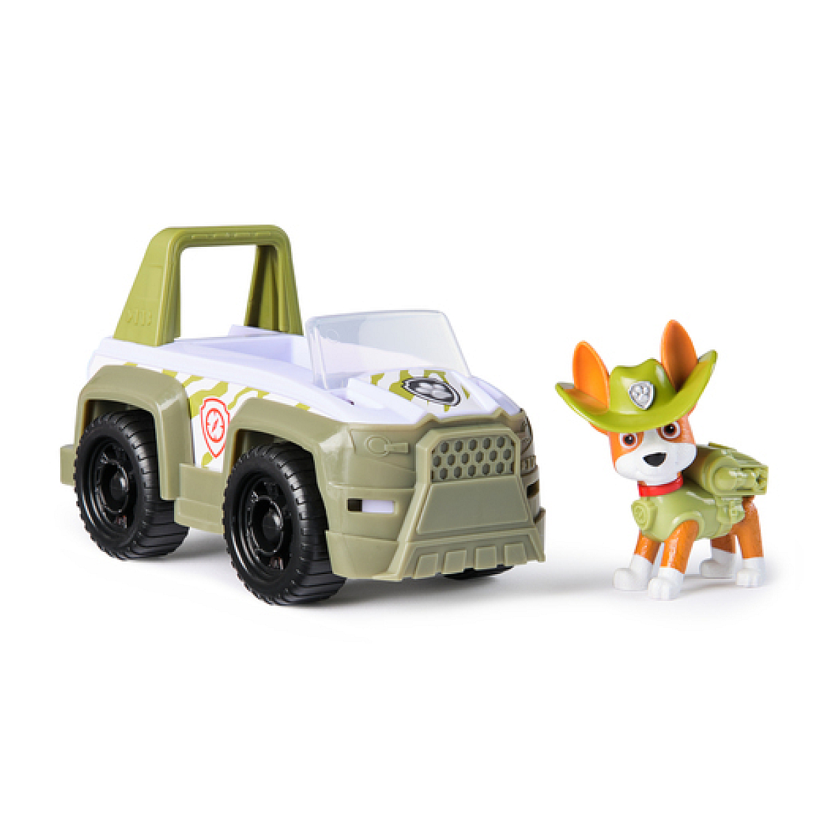 PAW Patrol VEHICULE ET FIGURINE TRACKER La Pat' Patrouille, SPINMASTER