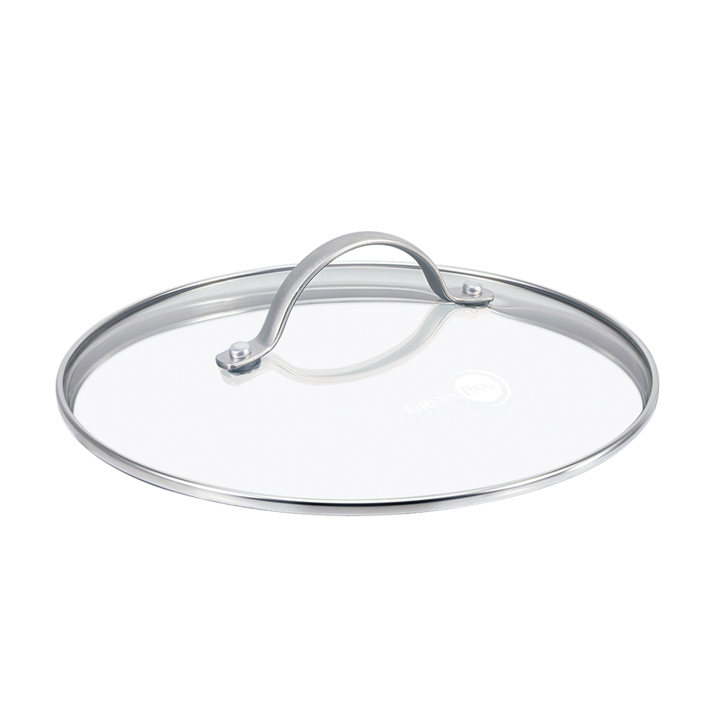 Couvercle 20 cm en verre bord inox, GREENPAN