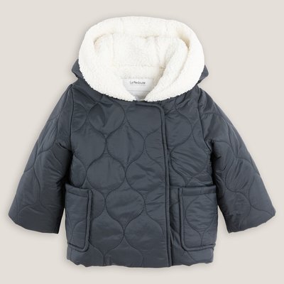 Quilted Hooded Coat with Faux Fur Lining LA REDOUTE COLLECTIONS