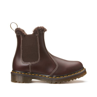 2976 Serena Ankle Boots in Leather with Faux Fur Lining DR. MARTENS
