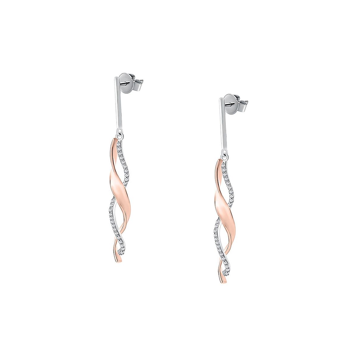 Boucles d'oreilles pendantes argent avec oxyde lavande