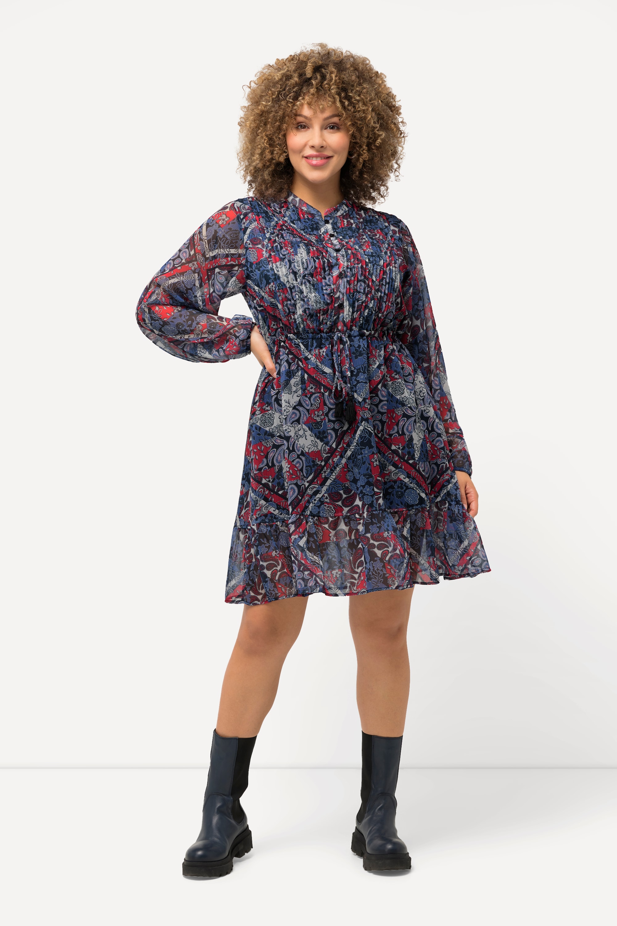 Robe motif cachemire. Col tunisien, ULLA POPKEN