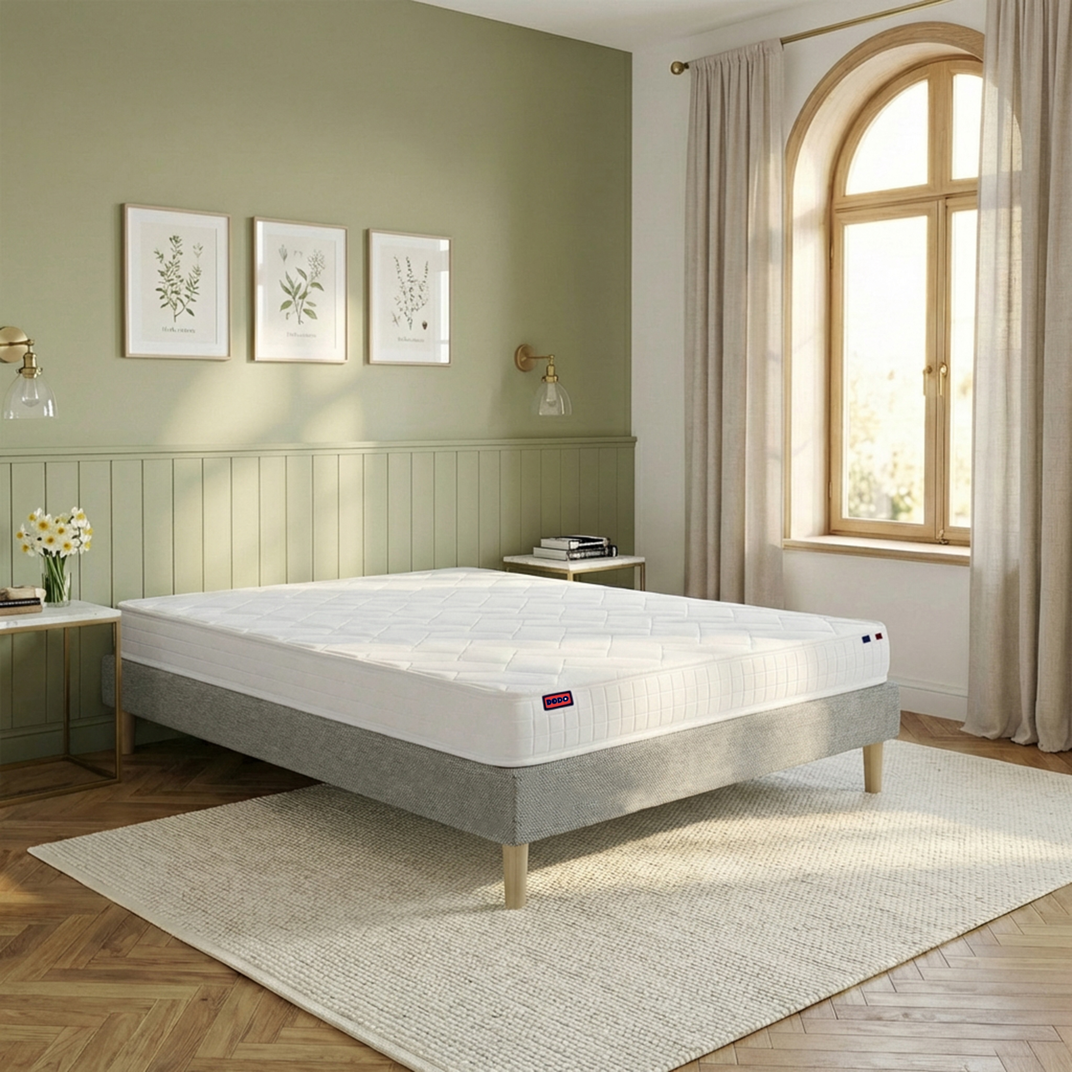 Ensemble lit - Matelas + sommier - Gris ACCESS, DODO