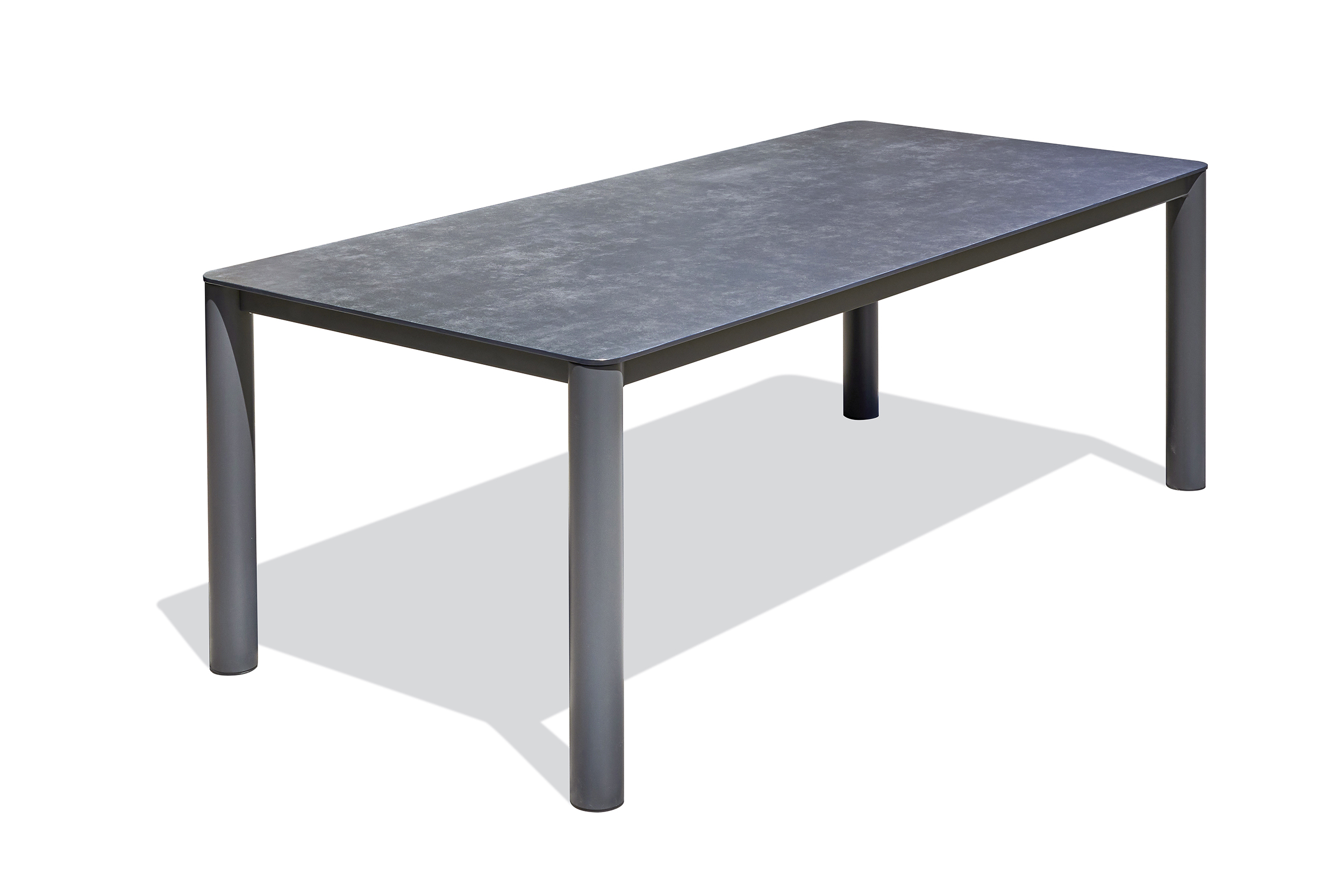 Table de jardin alu plateau céramique sur verre CAMARGUE, DCB GARDEN